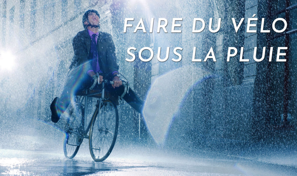 ♪ I'm cycling in the rain ♫